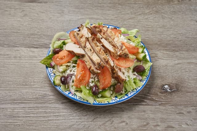 Chicken Greek Salad prepared by Greek Mansion